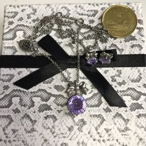 Juicy Couture Jewelry - JC purple necklace and matching earrings set Juicy Couture Jewelry - JC purple necklace and matching earrings set